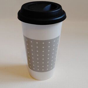 2016 Tim Hortons Dots Travel Mug with Black silicone Lid Travel Mug